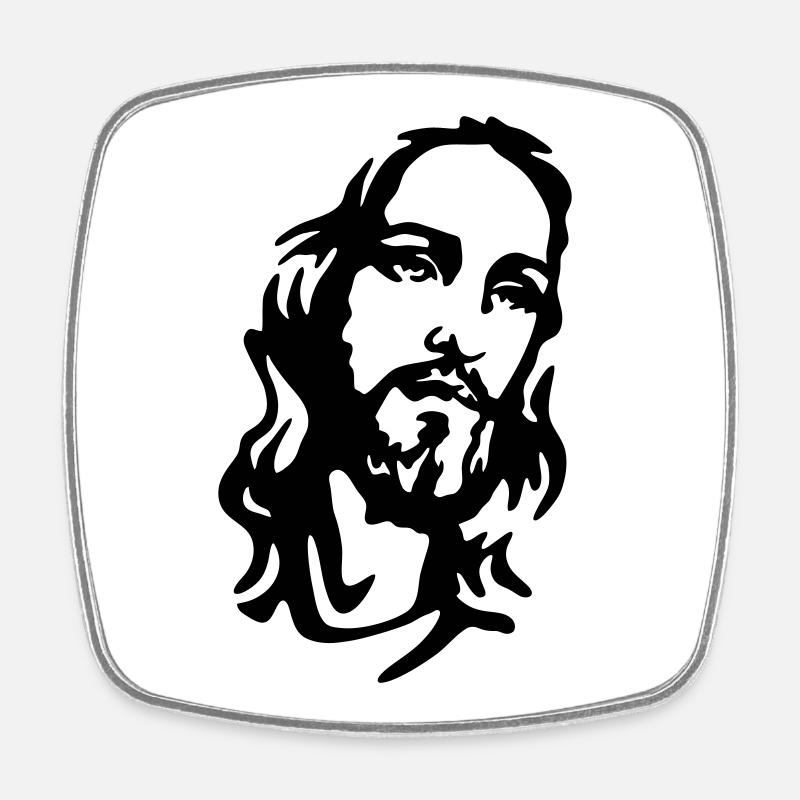 Christ - Magnet carré - blanc