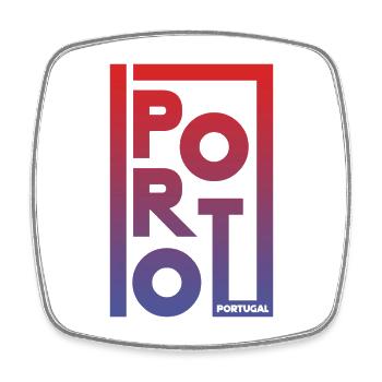 Porto, Portugal – Urban Gradient Design - Magnet carré - blanc - Devant