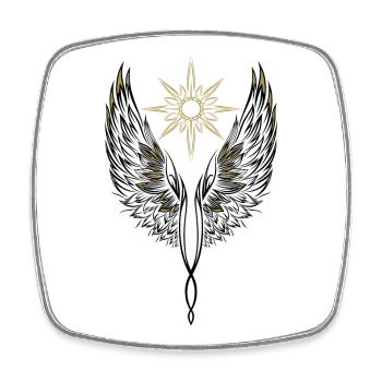 Angel Wings Angel Wings Archangel - Square fridge magnet - white - Front
