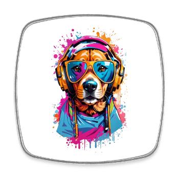 Cool Dog - Square fridge magnet - white - Front