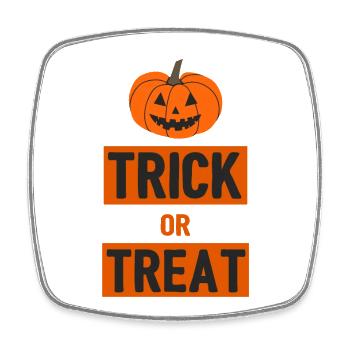 Halloween Trick or Treat - Square fridge magnet - white - Front