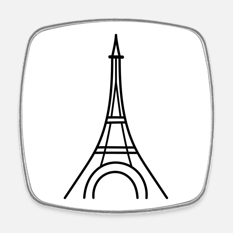 Paris - Viereckiger Kühlschrankmagnet - Weiß