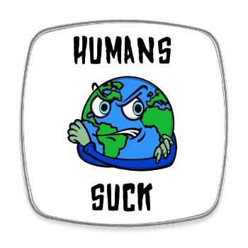 Mutter Erde Statement Erderwärmung Klimaschutz - Viereckiger Kühlschrankmagnet - Weiß - Vorne