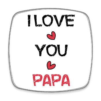NOËL. ANNEE. ANNIVERSAIRE. RETRAITE. PAPA. MAMAM. - Magnet carré - blanc - Devant
