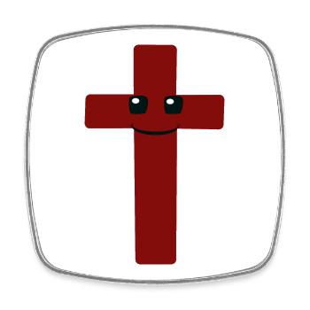 Kreuz Kreuze Jesus Gott Religion Kirche Papst - Viereckiger Kühlschrankmagnet - Weiß - Vorne