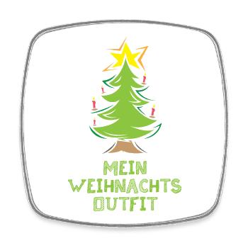 weihnachtsoutfit xmas shirt Symbol Tannenbaum icon - Viereckiger Kühlschrankmagnet - Weiß - Vorne