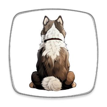 Siberian Husky - Viereckiger Kühlschrankmagnet - Weiß - Vorne