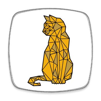 Cat Cat Shirt Cat Owner - Square fridge magnet - white - Front