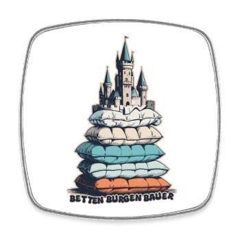 Betten Burgen Bauer - Viereckiger Kühlschrankmagnet - Weiß - Vorne
