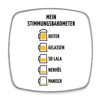 Mein Stimmungsbarometer (Bier / V1 / POS) - Viereckiger Kühlschrankmagnet - Weiß - Vorne