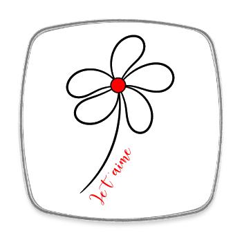 LIEBE. PAAR. ICH HABE GERADE GEHEIRATET. Junggesellinnenabschied. VALENTINSTAG. - Viereckiger Kühlschrankmagnet - Weiß - Vorne
