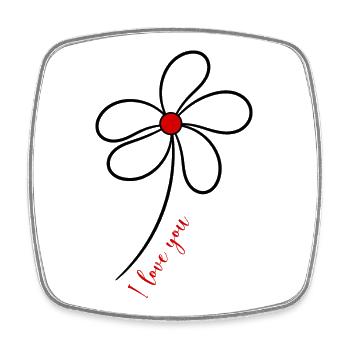 PAAR. ICH HABE GERADE GEHEIRATET. Junggesellinnenabschied. VALENTINSTAG. MARIES - Viereckiger Kühlschrankmagnet - Weiß - Vorne