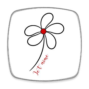 PAAR. ICH HABE GERADE GEHEIRATET. Junggesellinnenabschied. VALENTINSTAG. MARIES - Viereckiger Kühlschrankmagnet - Weiß - Vorne