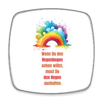 Farbenspiel des Lebens - Viereckiger Kühlschrankmagnet - Weiß - Vorne