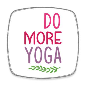Zu mehr Yoga - Viereckiger Kühlschrankmagnet - Weiß - Vorne