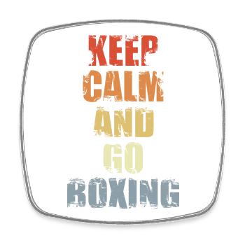 Keep Calm And Go Boxing - Square fridge magnet - white - Front