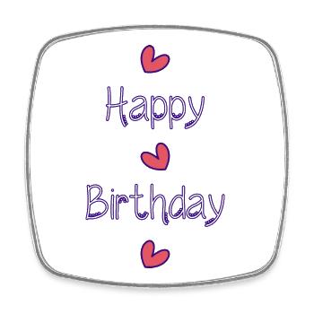 ALLES GUTE ZUM GEBURTSTAG. JAHRESTAG. - Viereckiger Kühlschrankmagnet - Weiß - Vorne