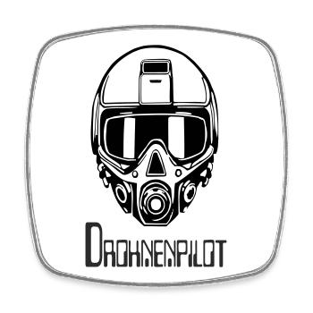 DrohnenPlot Neon Linien Muster - Viereckiger Kühlschrankmagnet - Weiß - Vorne