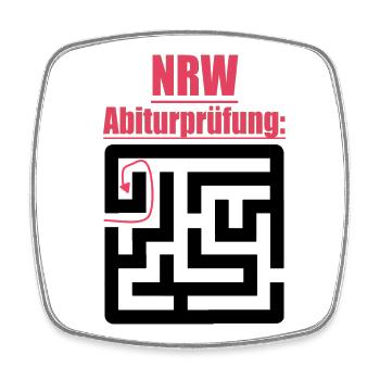 Abitur Abschluss Prüfung Sprüche lustig NRW Abi - Viereckiger Kühlschrankmagnet - Weiß - Vorne
