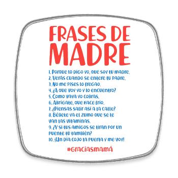 Zitate der Mutter - Viereckiger Kühlschrankmagnet - Weiß - Vorne