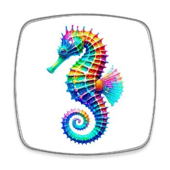 Seahorse - Square fridge magnet - white - Front