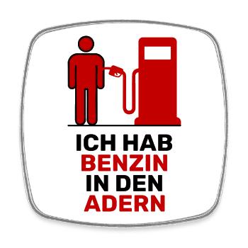 Gasoline Statement Refueling Gas Station Energy Storage - Square fridge magnet - white - Front