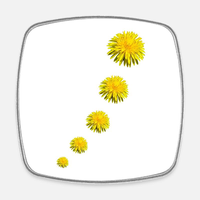 DANDELIONS II - Square fridge magnet - white