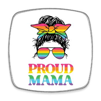 Proud Mama - Square fridge magnet - white - Front
