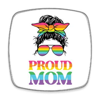 LGBT Pride Month - Stolze Mutter - Viereckiger Kühlschrankmagnet - Weiß - Vorne