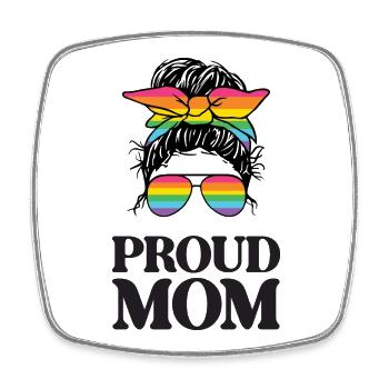 LGBT Pride Month - Stolze Mutter - Viereckiger Kühlschrankmagnet - Weiß - Vorne