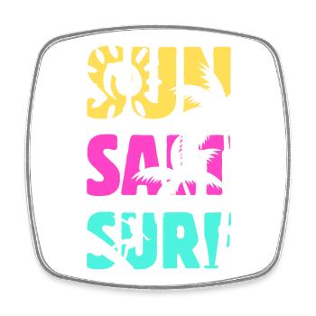 Été de surf salé au soleil - Magnet carré - blanc - Devant