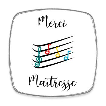 MISTRESS. THANK YOU. THANK YOU MISTRESS. MISTRESS - Square fridge magnet - white - Front