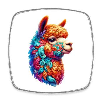 Alpaca - Square fridge magnet - white - Front
