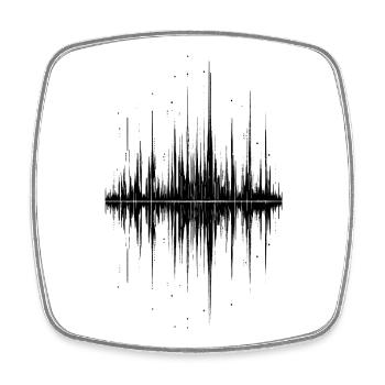 Soundwave - Square fridge magnet - white - Front