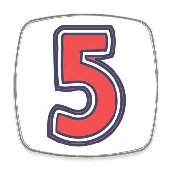 5. 5 YEARS. 5th ANNIVERSARY. 5 YEAR ANNIVERSARY - Square fridge magnet - white - Front