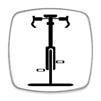 RENNRAD FAHRRAD - Viereckiger Kühlschrankmagnet - Weiß - Vorne