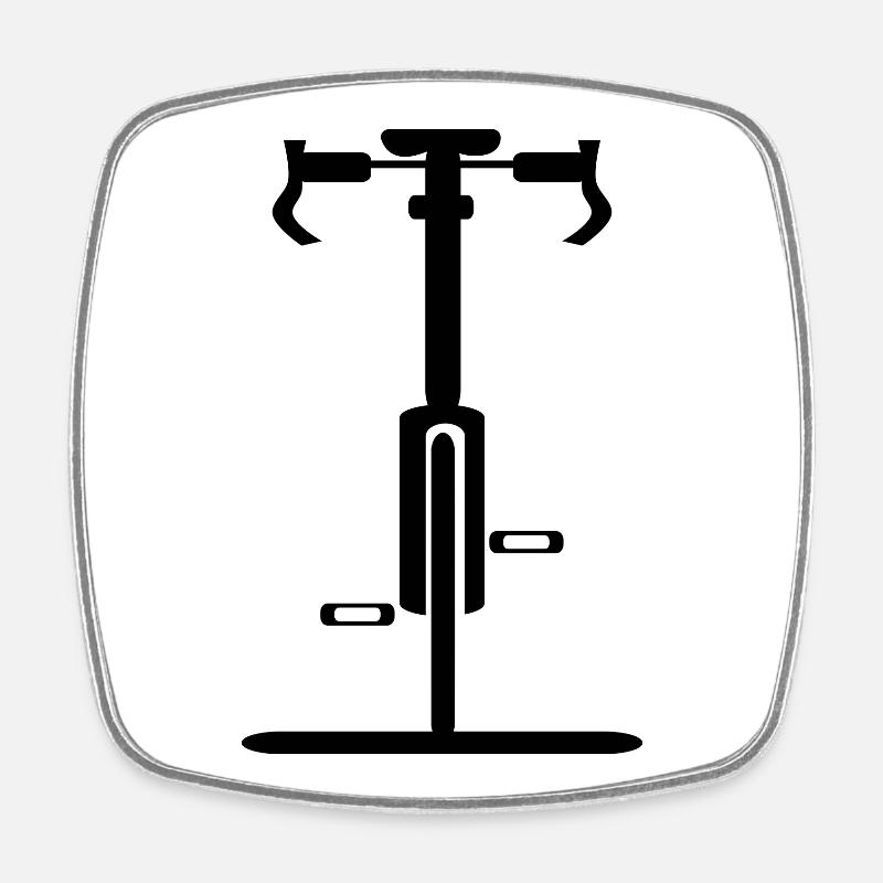 VÉLO DE ROUTE - Magnet carré - blanc