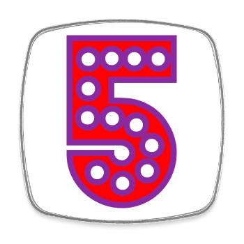 5. 5 YEARS. 5th ANNIVERSARY. 5 YEAR ANNIVERSARY - Square fridge magnet - white - Front
