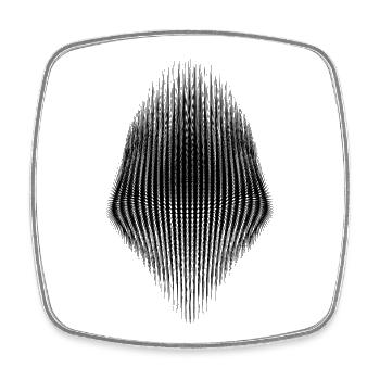 moorreee4 - Viereckiger Kühlschrankmagnet - Weiß - Vorne