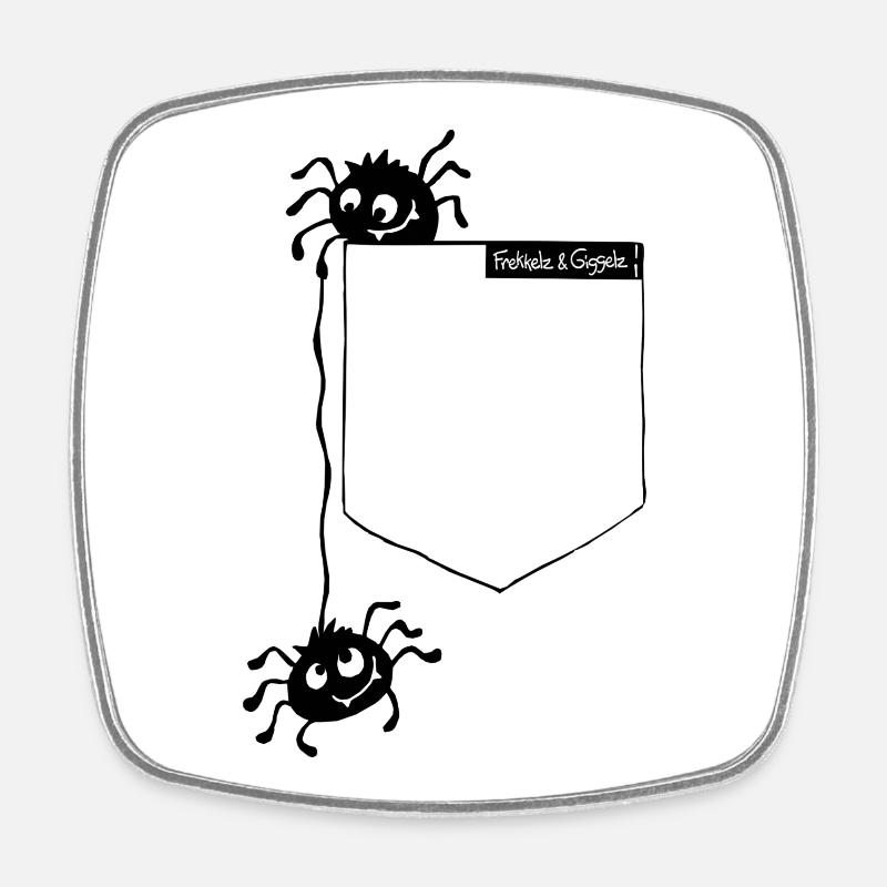 Arachnids - Square fridge magnet - white