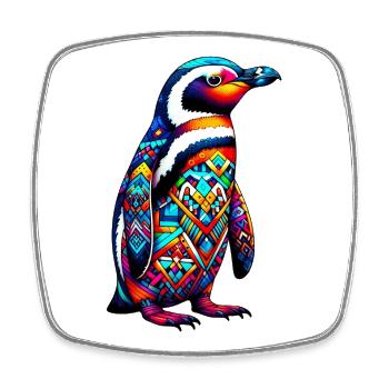 Pingouin - Magnet carré - blanc - Devant