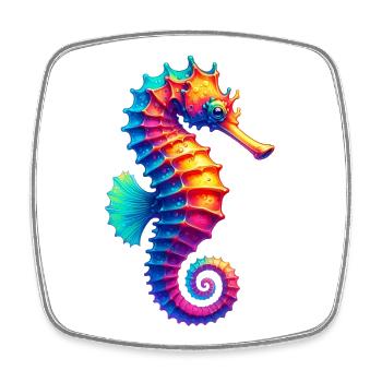 Seahorse - Square fridge magnet - white - Front
