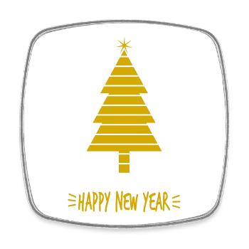 WEIHNACHTEN. FROHE WEIHNACHTEN. FROHE WEIHNACHTEN. WEIHNACHTSMANN - Viereckiger Kühlschrankmagnet - Weiß - Vorne