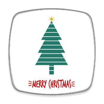 WEIHNACHTEN. FROHE WEIHNACHTEN. FROHE WEIHNACHTEN. WEIHNACHTSMANN - Viereckiger Kühlschrankmagnet - Weiß - Vorne