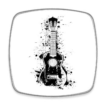 Ukulele Paint Blobs - Square fridge magnet - white - Front