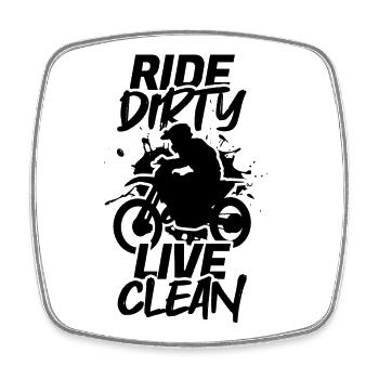 Motocross Funny Saying - Square fridge magnet - white - Front