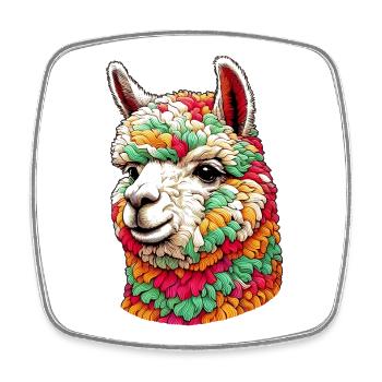 Alpaca - Square fridge magnet - white - Front