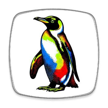 Penguin - Square fridge magnet - white - Front