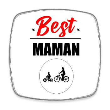 Best Mom - Square fridge magnet - white - Front