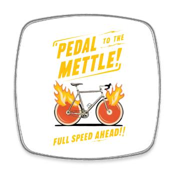 Pedal to the Mettle - Viereckiger Kühlschrankmagnet - Weiß - Vorne